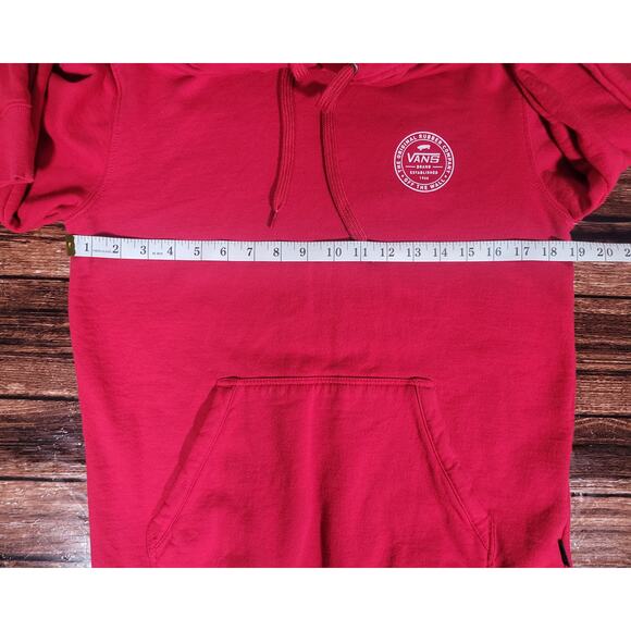 Vans "Established 66'" Pullover Hoodie Chili Pepper Red Adult Size XS - Picture 3 of 9